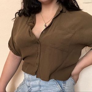 Forever21 Button Up Crop
